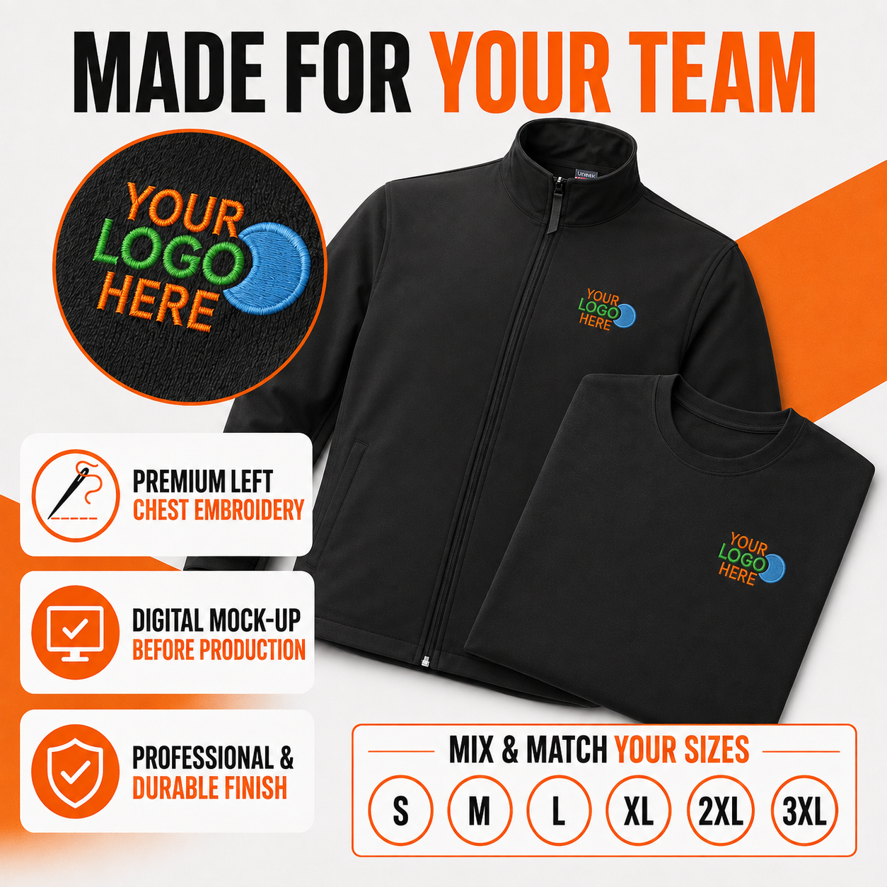 Personalised Workwear Bundle | 5 T-Shirts + Softshell Jacket