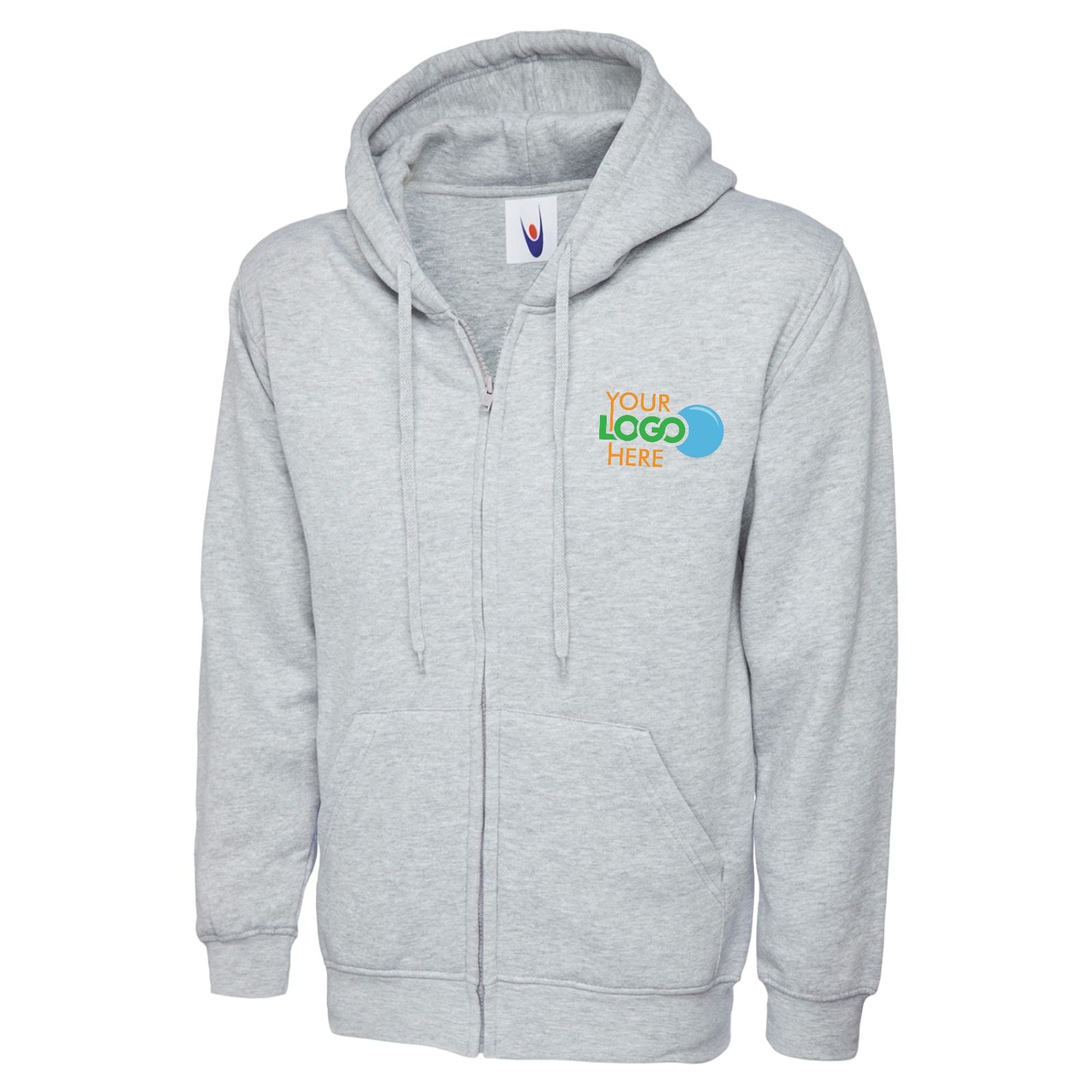 Custom Printed Personalised Adults Classic Full Zip Hooded Sweatshirt