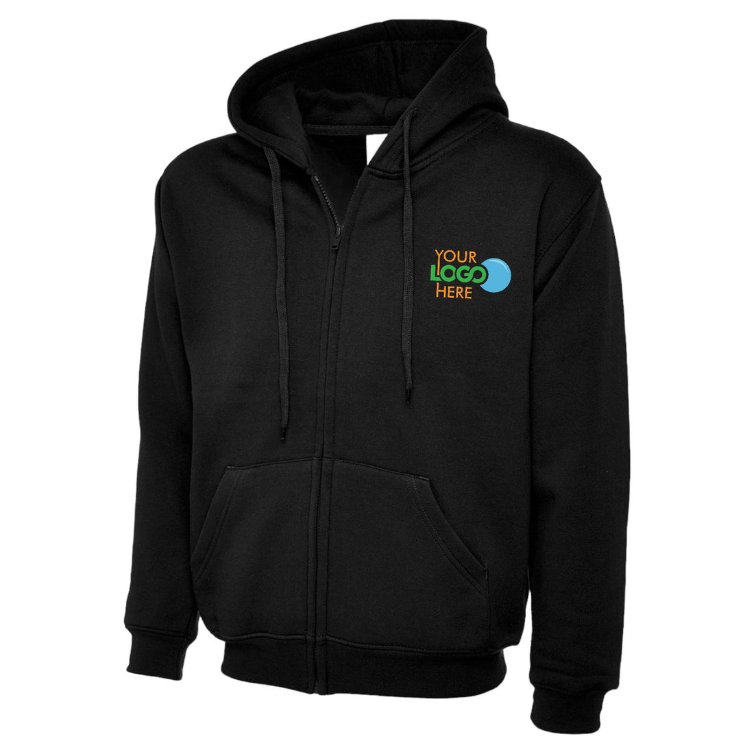 Custom Printed Personalised Adults Classic Full Zip Hooded Sweatshirt