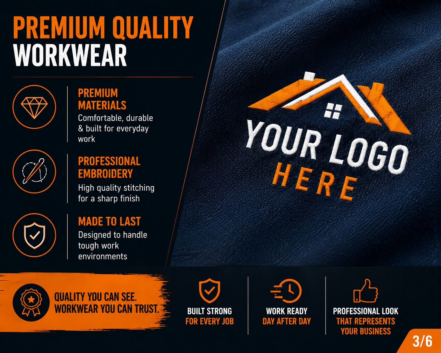 Personalised Embroidered Workwear Bundle 5 T Shirts & Bodywarmer with Logo Business Uniform Pack