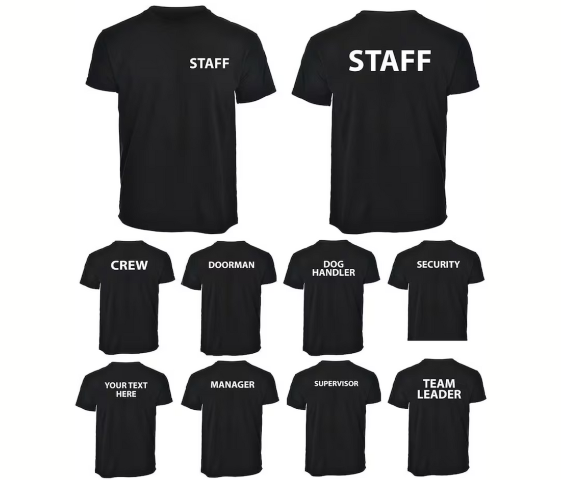 Personalised Staff Security Workwear T-Shirt