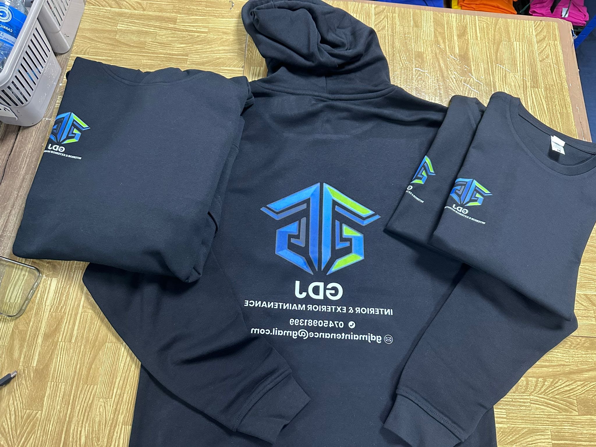 Custom Personalised Workwear Bundle | Softshell Jacket + 2 Hoodies + 5 T-Shirts | Logo Printed or Embroidered Left Chest