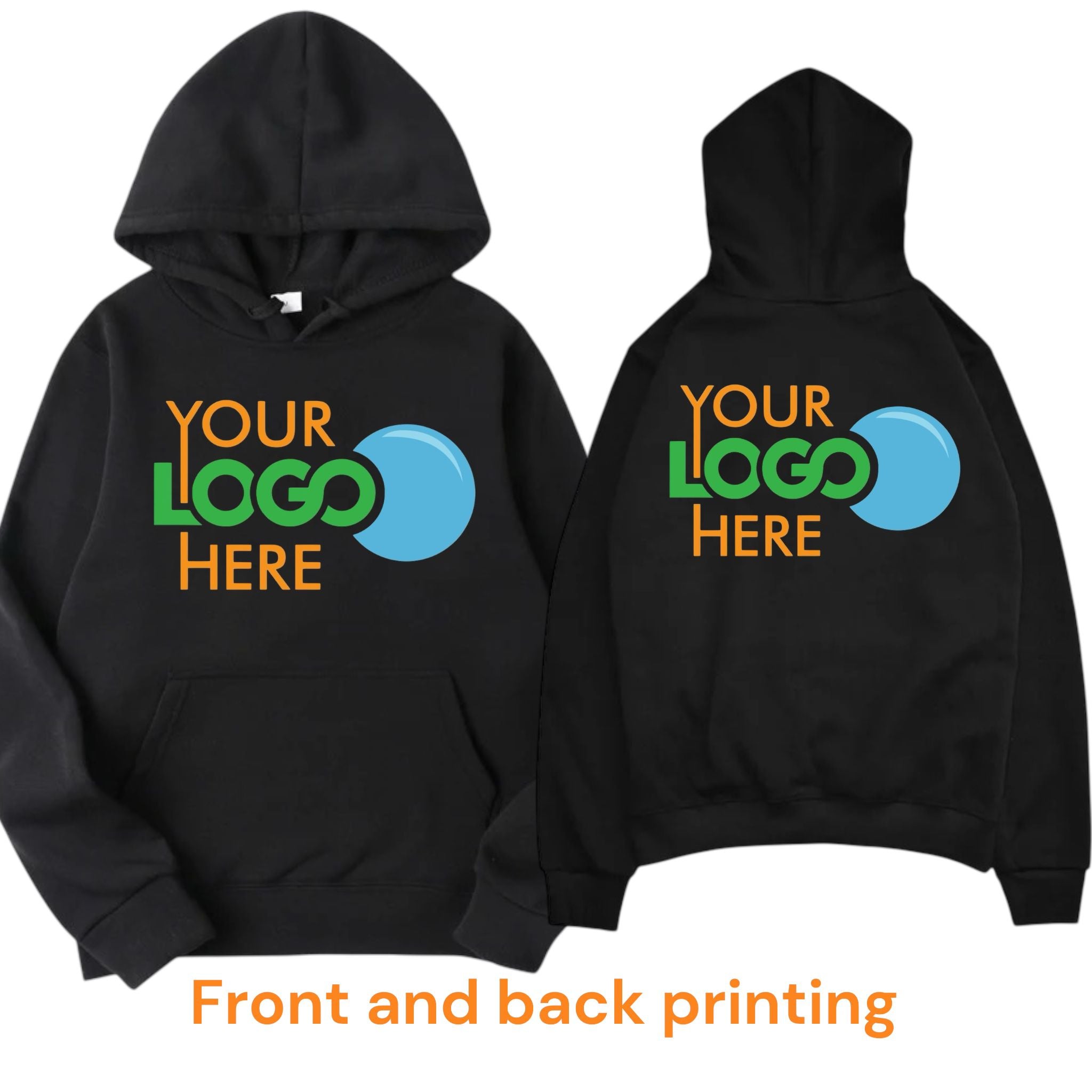Personalised Custom Printed Hoodie | Unisex Logo & Text Hoodie