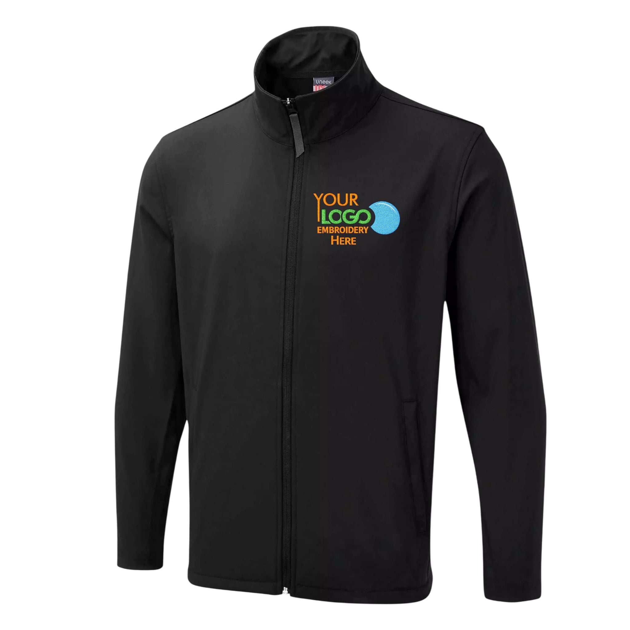 Custom Embroidered Uneek Softshell Jacket Full Zip Personalised