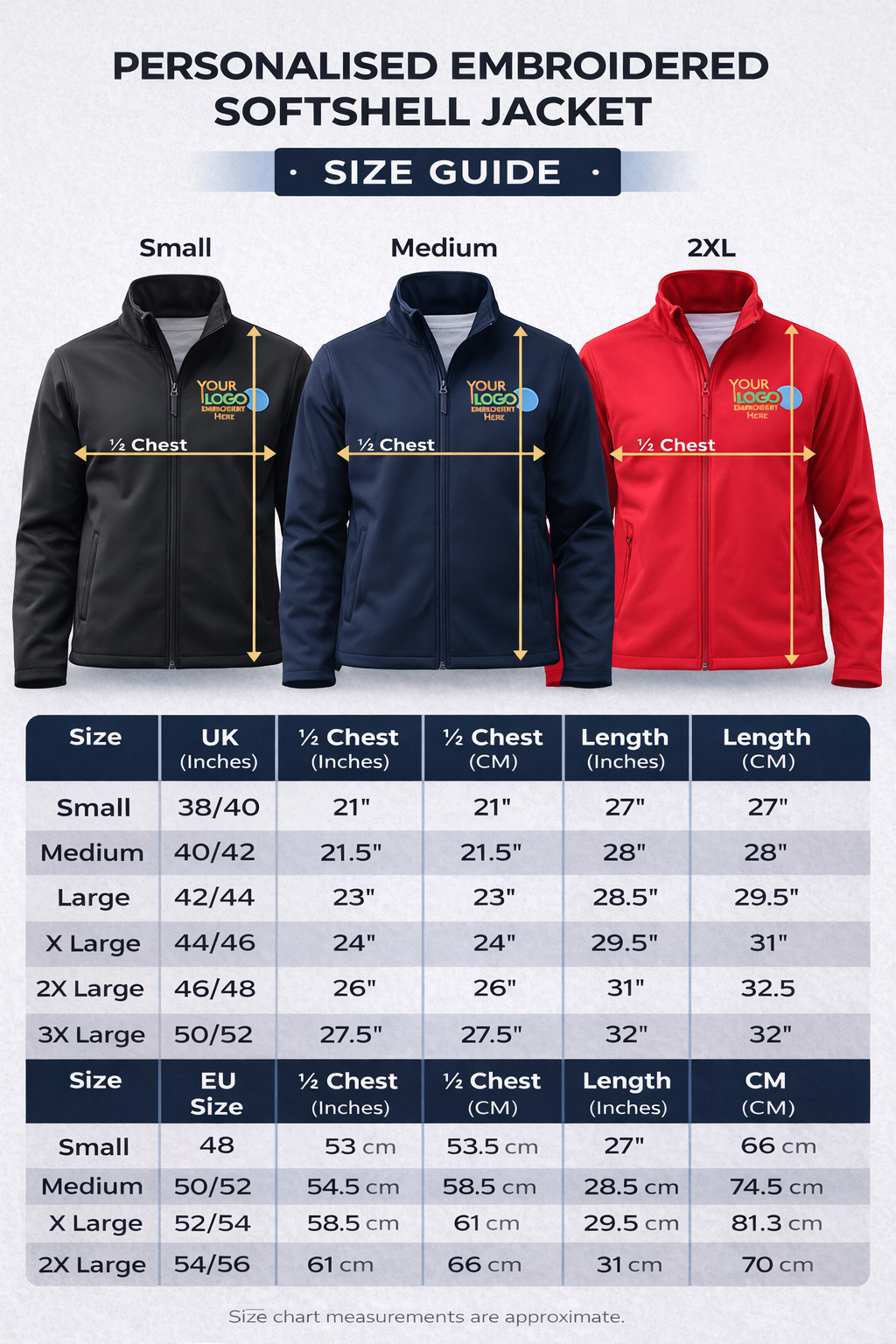 Custom Embroidered Uneek Softshell Jacket Full Zip Personalised