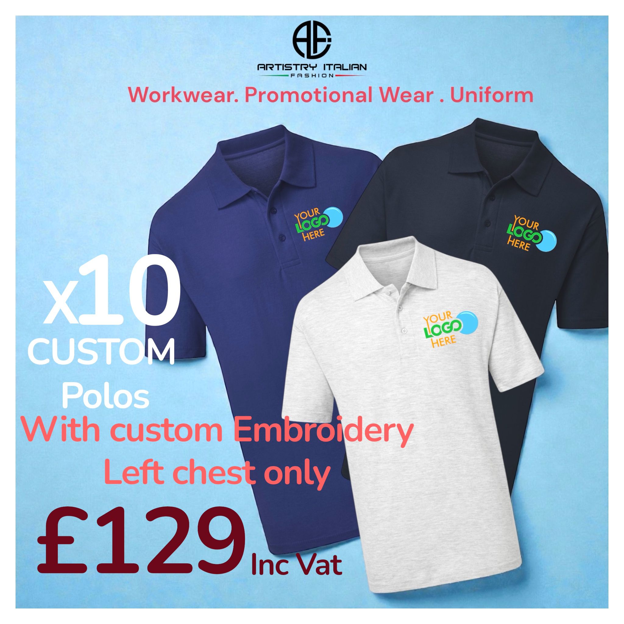 Artistry in Italian Fashion: Custom Printed & Embroidered Workwea