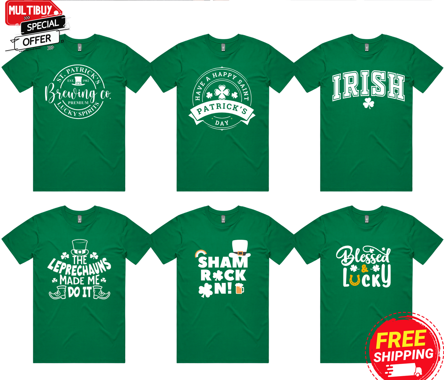 St Patricks Day T Shirt Ireland Drunk  Blessed Beer Paddy Funny Irish Leprechaun Tee Tops