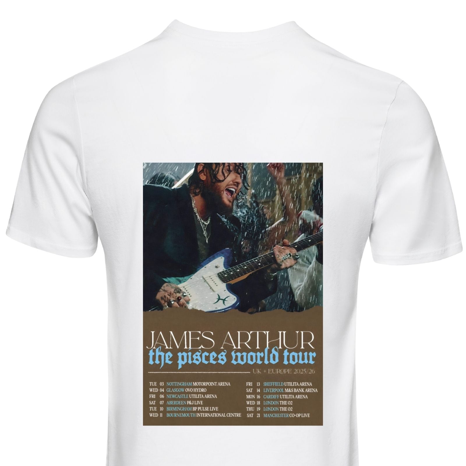 James Arthur T-Shirt – Pisces World Tour 2026 Inspired Unisex Tee Adult &amp; Kids Concert Top