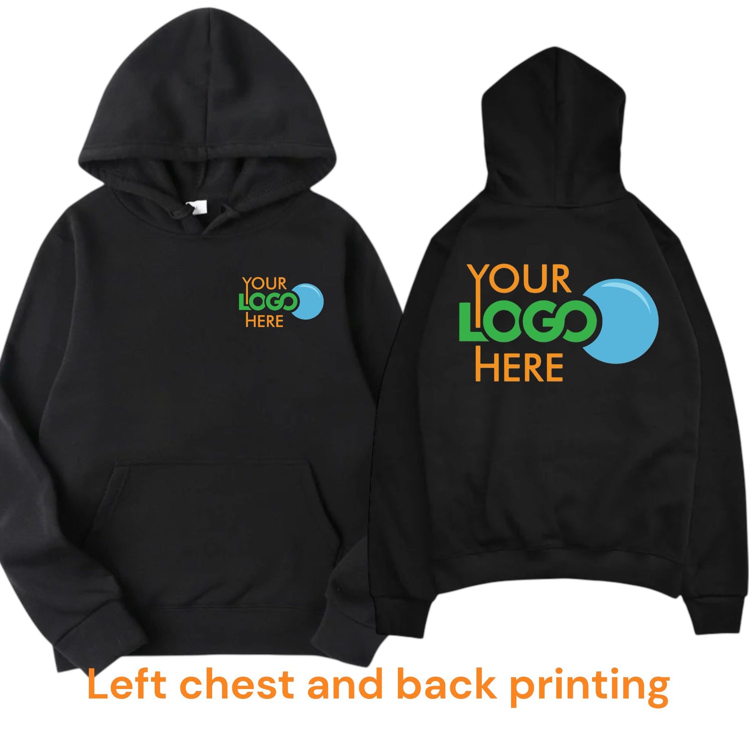 Personalised Custom Printed Hoodie | Unisex Logo &amp; Text Hoodie