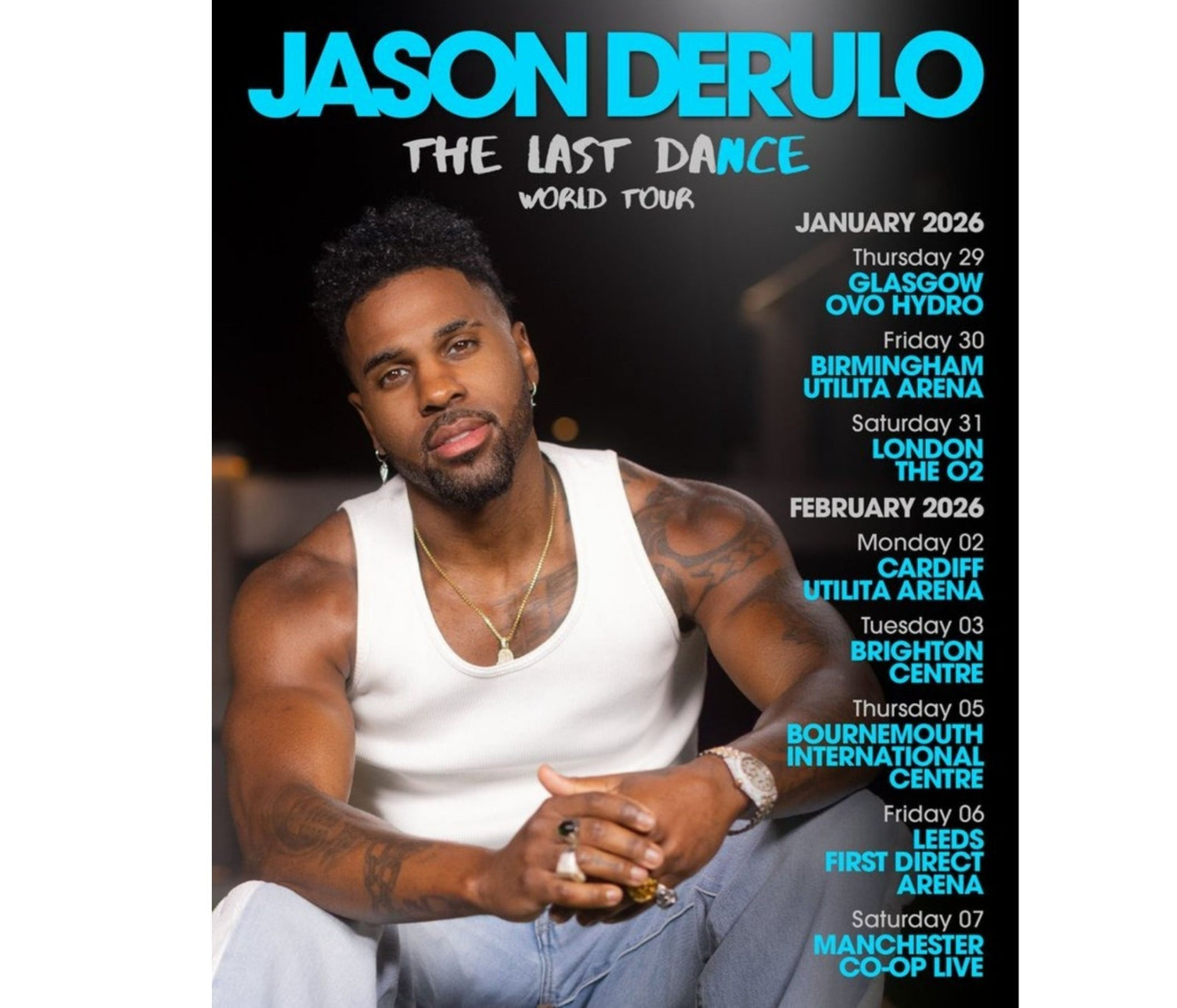 Jason Derulo T-Shirt The Last Dance Inspired tour 2026 Unisex Adult kids tee top