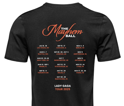 Lady Gaga The Mayhem Ball T-Shirt 2025 Inspired Tour Tee Tops Concert UK Dates