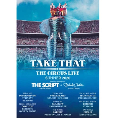 Take That Circus Tour T Shirt Live Concert Inspired Unisex Adults Kids Music Tee