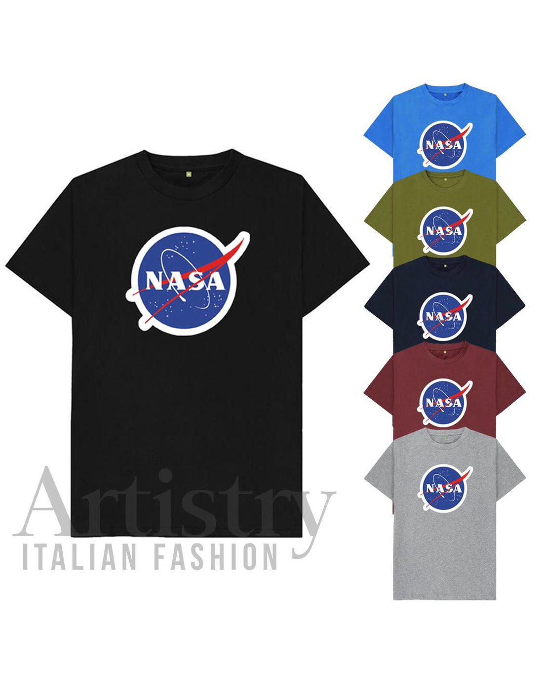 NASA Printed T-Shirt – Official Logo, Soft Cotton, Trendy Space Tee for Men & Women