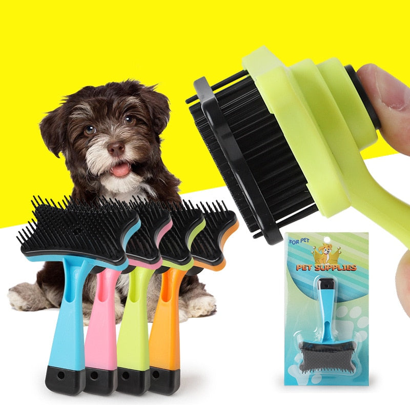 Pet Cleaning Products Dog Comb Bone Push Plate Cat Hair Brush Grooming Tools Beauty Suppliers For Small Puppy